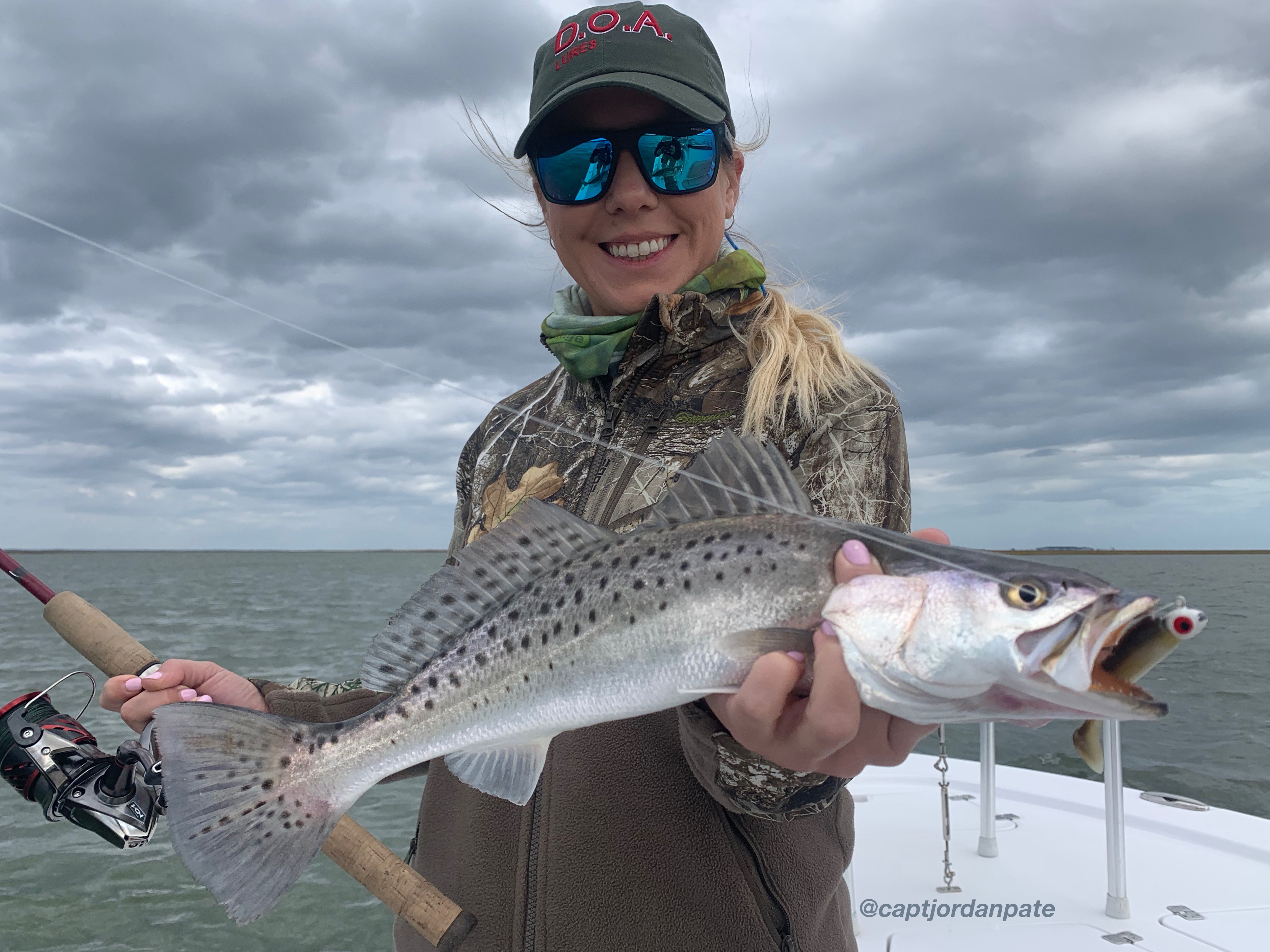 DOA Lures Speckled Trout Fishing Guide Jordan Pate