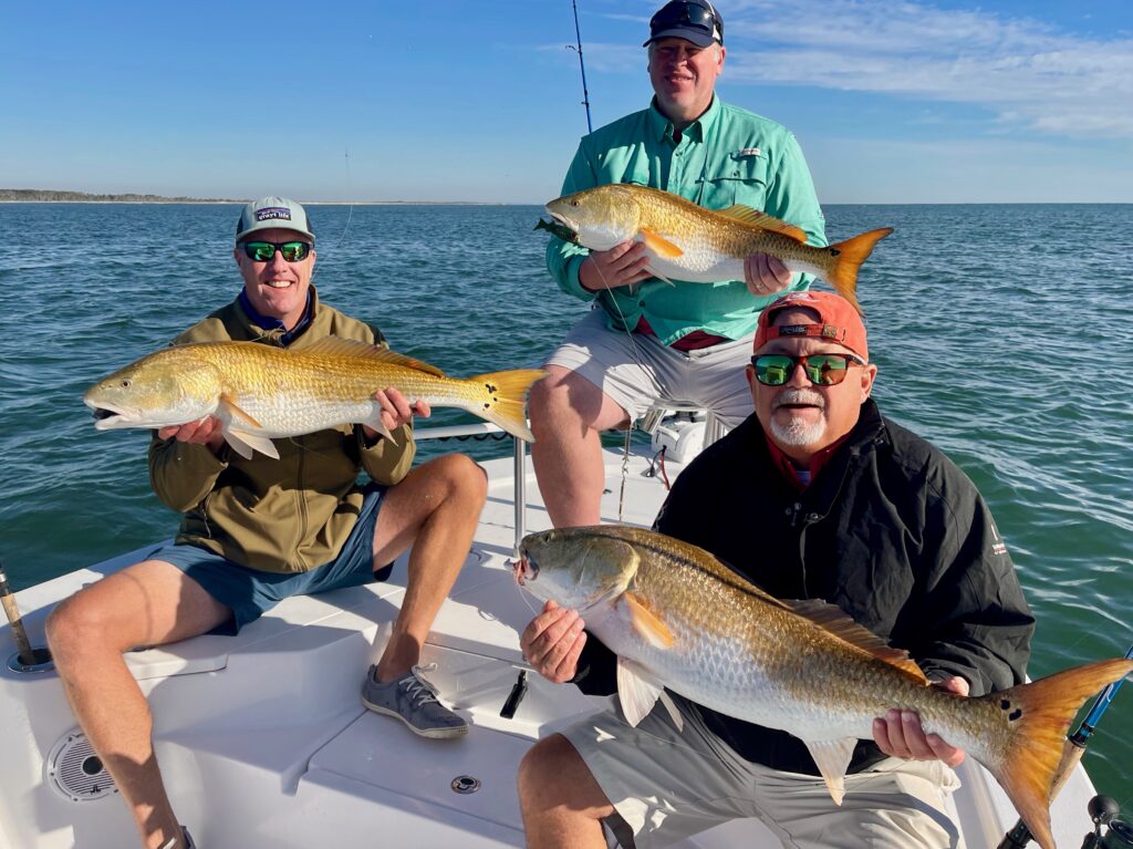 a picture of The Best Time to Go Inshore Fishing for Redfish with Carolina Guide Service