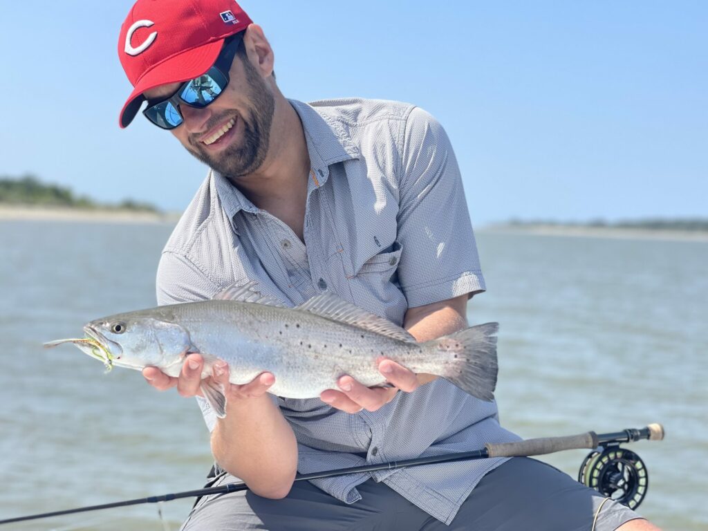 a picture of “Speckled” Sea Trout with Carolina Guide Service